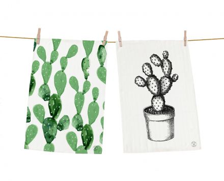 Set utěrek cactus watercolour