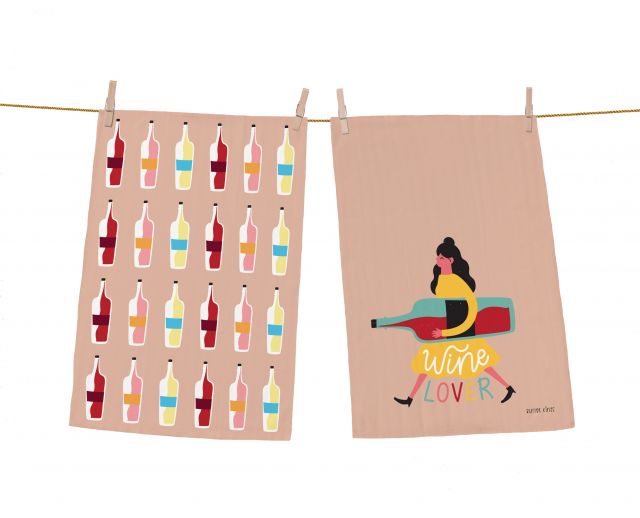 Dich towels set wine lover
