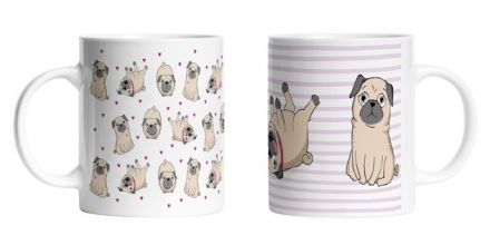 Mug set playful dogs