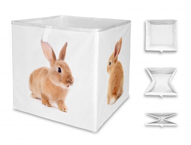Úložná krabice bunny back and front, 32x32 cm