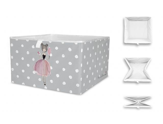 Storage box pink girl, 20x32 cm