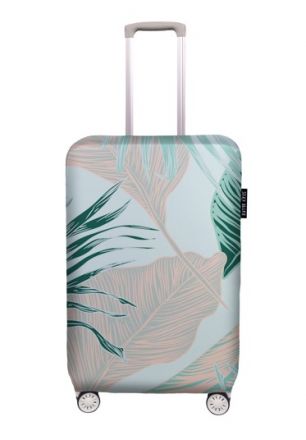 luggage cover green forest