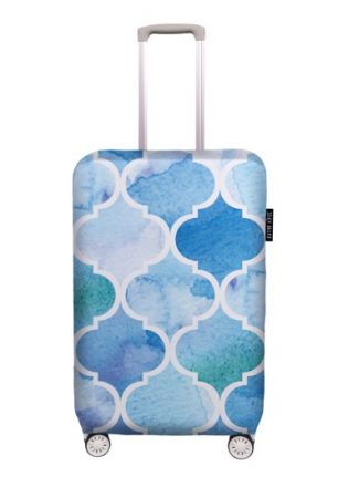Luggage cover deep blue, size S