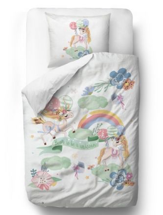 Bedding set unicorn in clouds 100x130/60x40cm