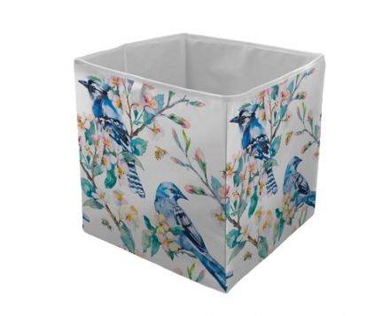 Storage box blue birds, 32x32cm