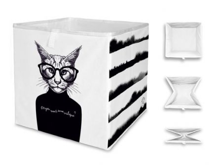 Storage box critique cat, 32x32cm