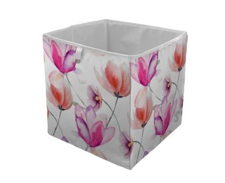 Aufbewahrungsbox pink tulips 32x32cm