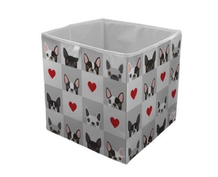 Storage box which frenchie in love, 32x32cm
