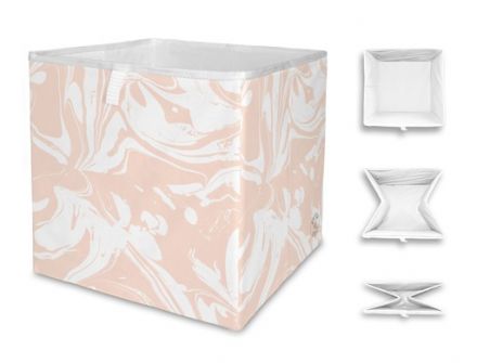 Storage box marble dreams peach, 32x32cm