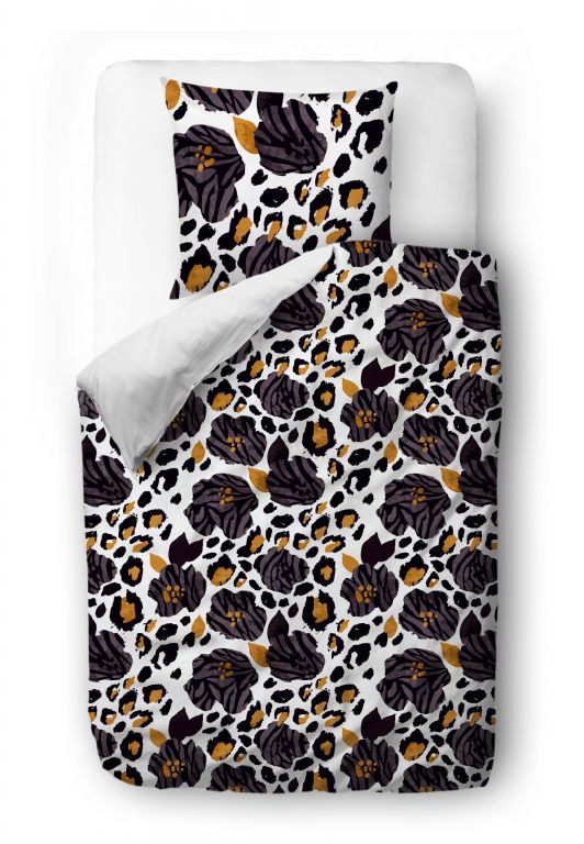 Bettwäsche leopard print, 135x200/80x80