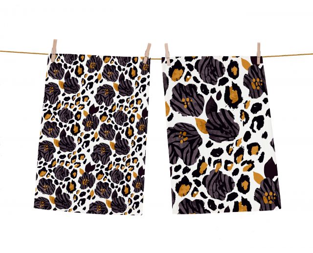 Geschirrtücher – Set leopard print