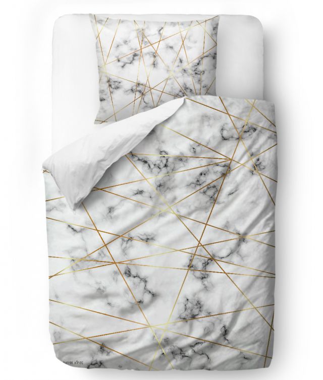 Bedding set gold and marble 155x200/90x70cm