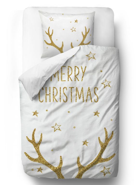 Bedding set merry christmas 140x220/90x70cm
