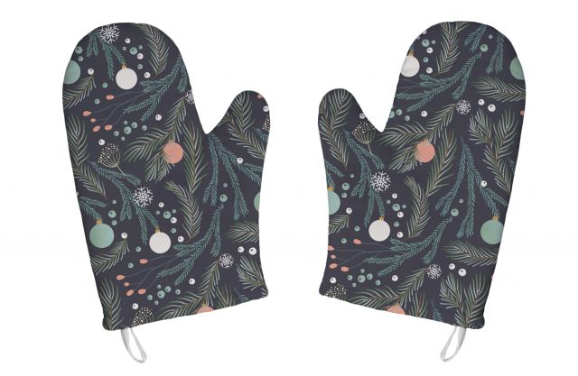 Oven gloves christmas deco