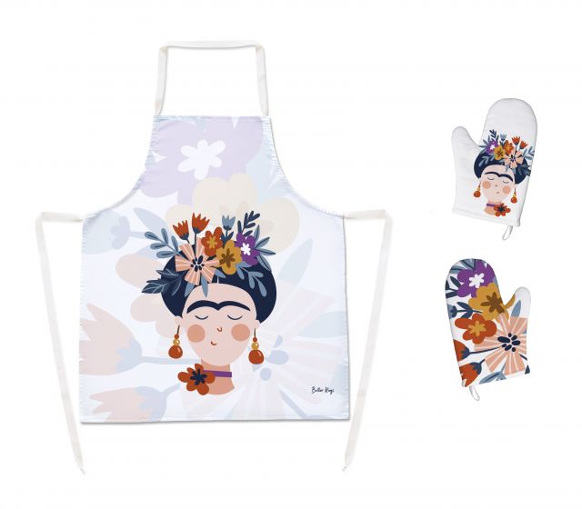 Set zástěry a kuchyňských rukavic love Frida