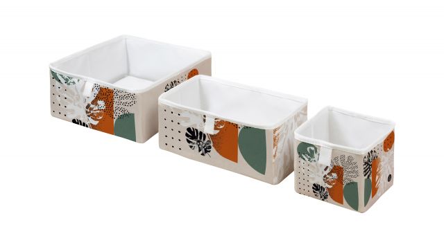Storage boxes set of 3 montera shapes