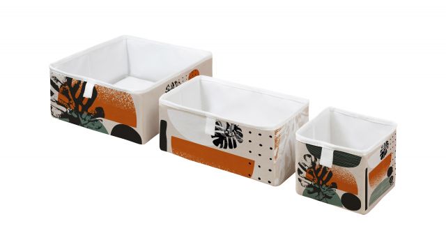 Storage boxes set of 3 montera shapes