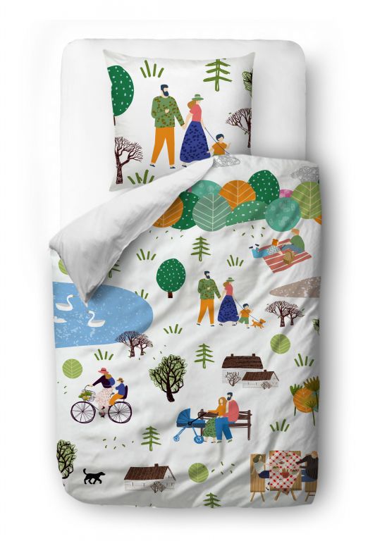 Bedding set nature in town 135x200/60x50cm