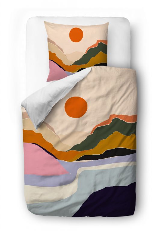 Bedding set colorblock landscape 140x220/90x70cm