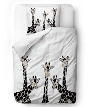 Bedding set friendly giraffes 140x200/90x70cm