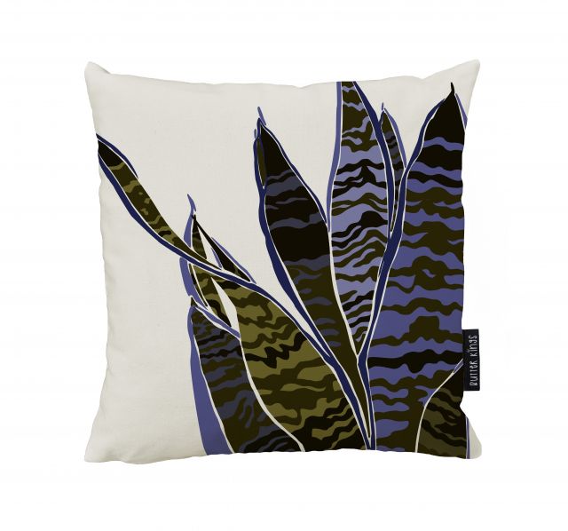 Cushion cover purple leaves 2, canvas bavlna