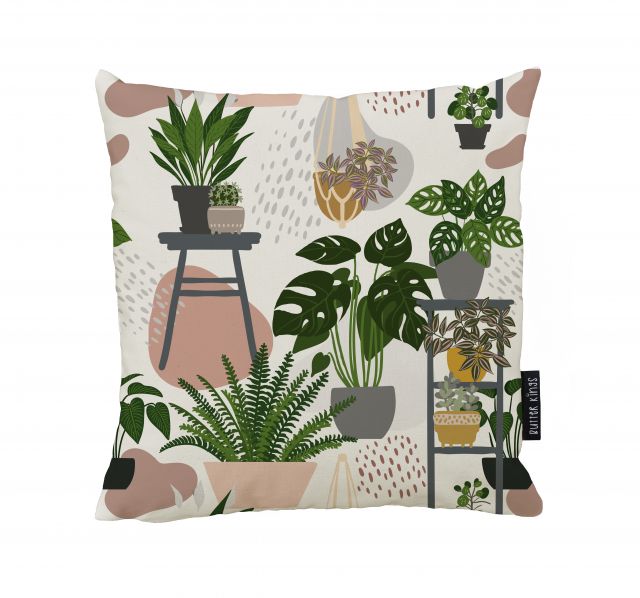 Cushion cover green home, canvas bavlna