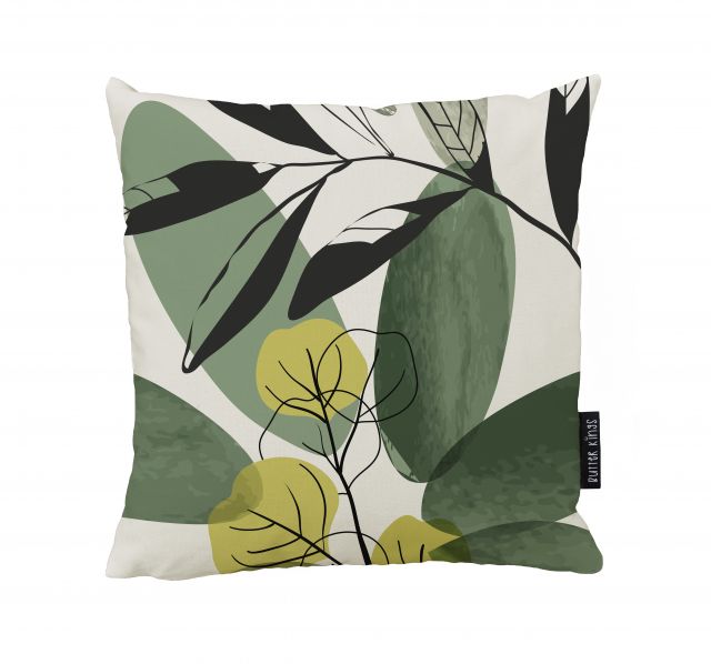 Cushion cover shades of green 1, canvas bavlna
