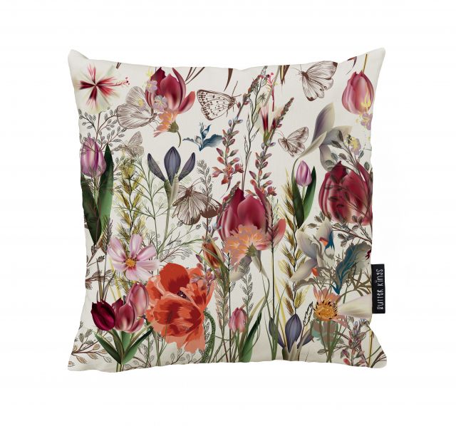 Cushion cover floral, canvas cotton