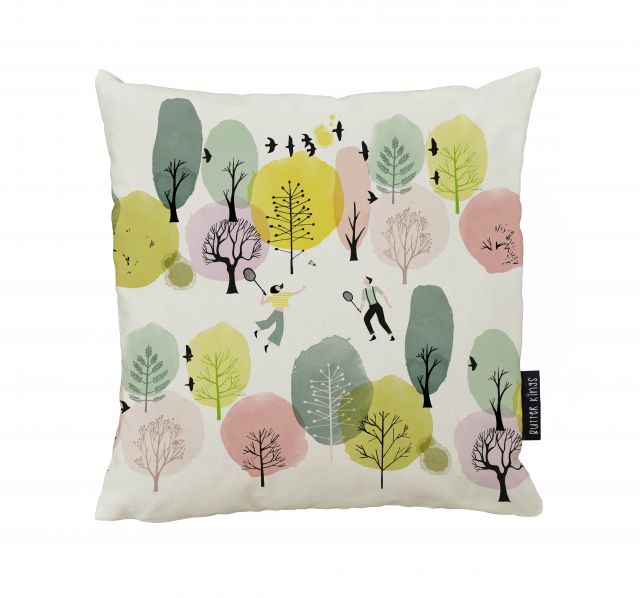 Cushion cover in the park, canvas cotton