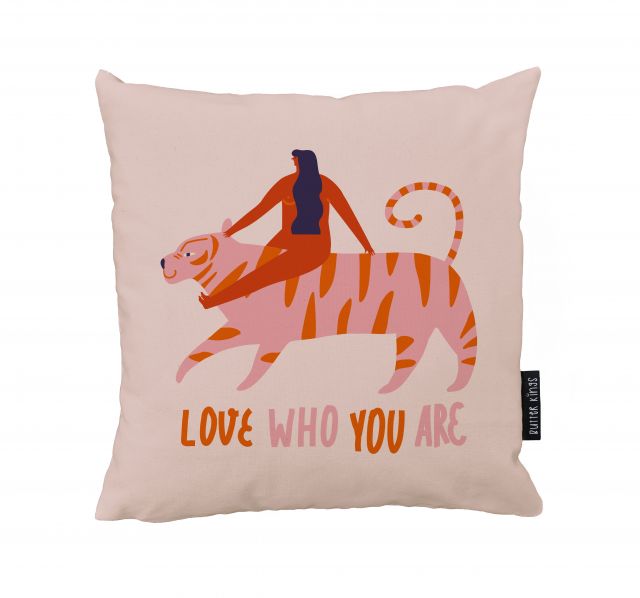 Cushion cover love who you are, canvas cotton