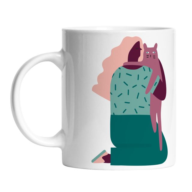 Mug in love with cats