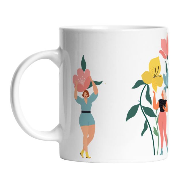 Mug flower woman