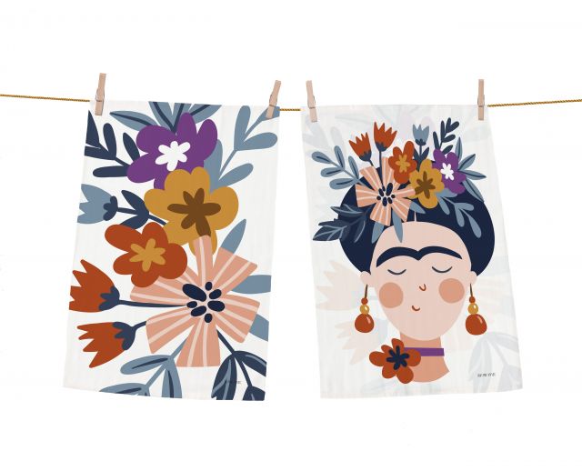 Dish towels set love Frida