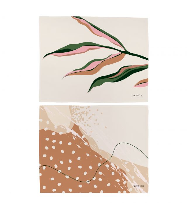 Set of 2 placemats abstract art