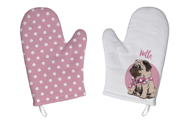 Oven gloves hello pup