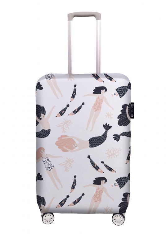 Luggage cover swim with mermaids, size S