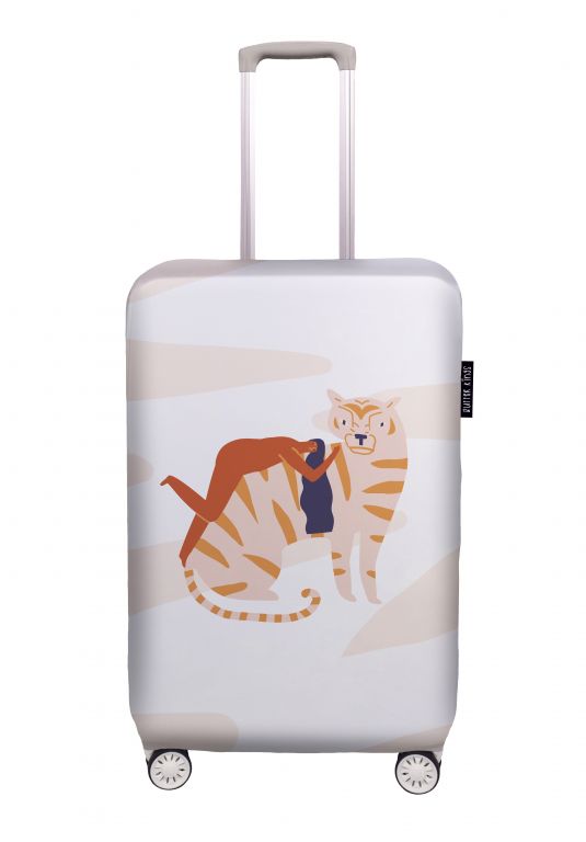 Luggage cover riding on the tiger, size M