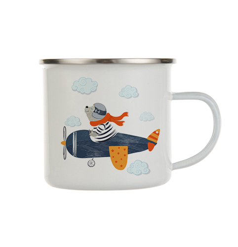 enamel mug best friends - pilot bear