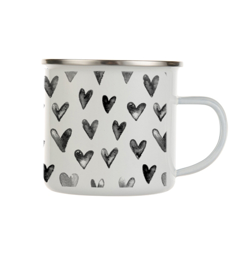 Enamel mug in love