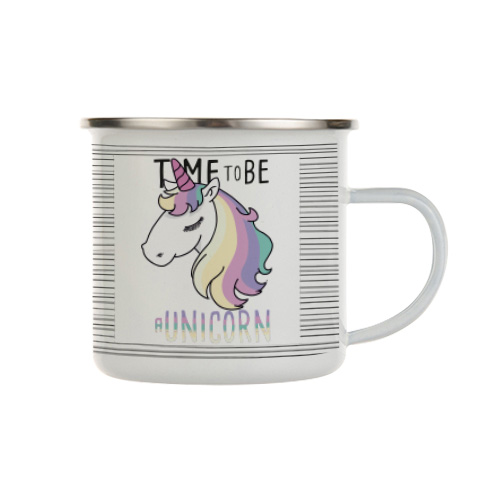 Emaille-Becher be a unicorn