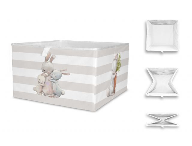 Storage box hugging bunnies, 20x32 cm