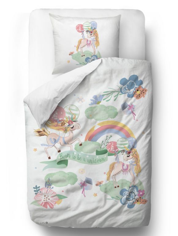 Bedding set unicorn in clouds 155x200/90x70cm