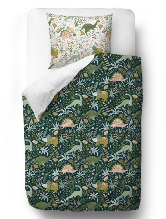 Bedding set Friendly Dinosaurs 155x200/90x70cm