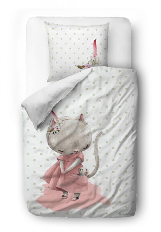 Bedding set forest school-little mouse 155x200/90x70cm