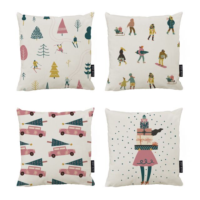 Set of pillowcases holiday mood