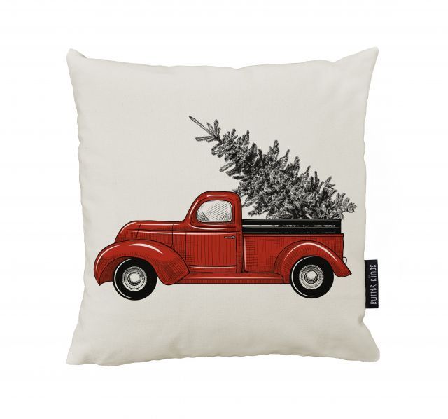 Cushion cover Christmas truck