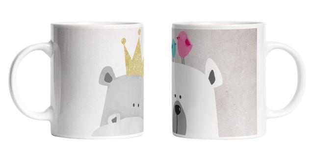Set of 2 mug hippo and bear