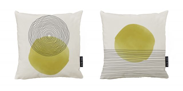 Set of 2 cushion covers rising sun