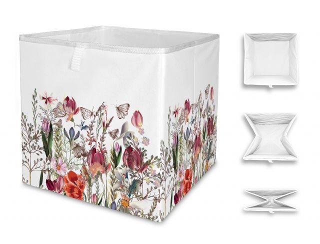 Storage box floral, 32x32cm
