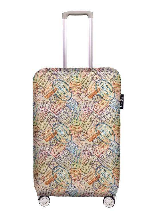 Luggage cover travel stamps, size M